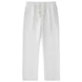 Comfortable solid color casual sweatpants with adjustable drawstring for daily wear and sports. - S / Bottoms / White