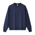 Solid navy blue crewneck sweatshirt for men and women, classic casual pullover top. - S / Navy Blue Crewneck Sweatshirts