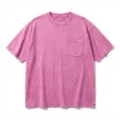 Vintage washed purple pocket short sleeve t-shirt, casual comfort mens womens top. - S / Rose Red