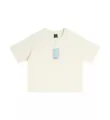 Casual oversized solid color short sleeve t-shirt, comfortable drop shoulder design for daily wear. - Creamy Apricot