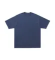 Vintage washed navy short sleeve t-shirt casual solid basic top for summer daily wear - S / Sapphire Blue