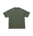 Vintage heavy washed short sleeve t-shirt solid color casual basic summer top mens - Army Green