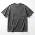 Vintage Washed Cotton Pocket T-Shirt Dark Gray Casual Short Sleeve Tee for Men Women - Washed Gray