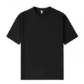 Black tencel cooling quick-dry short sleeve t-shirt, unisex crewneck casual streetwear top - S / Black