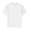Summer solid white short sleeve T-shirt for men and women breathable casual streetwear - S / White