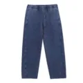 Washed casual pants for men, vintage blue streetwear sweatpants with elastic drawstring waist. - S / Bottoms / Denim Blue