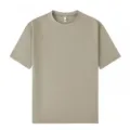 Cooling Lyocell short sleeve T-shirt for men and women, summer casual solid top. - Khaki