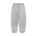Casual γκρι παντελόνι φόρμας unisex, άνετο φλις joggers με ελαστική μέση και κορδόνι. - Μελανζέ Γκρι Παντελόνι