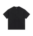 Men's black distressed short sleeve t-shirt, oversize washed vintage hip hop streetwear tee. - S / Washed Black