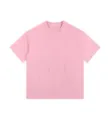 Pink heavy washed distressed short sleeve t-shirt loose casual couple top ins style - Light Pink