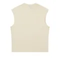 Men's solid color sleeveless tank top muscle tee heavy cotton gym workout vest casual. - S / Tops / Apricot