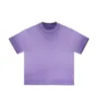 Men's purple acid wash drop shoulder short sleeve cotton t-shirt casual streetwear tee - S / Tops / Purple