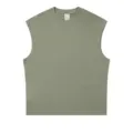Men's Summer Solid Color Sleeveless Tank Top Muscle Tee Army Green Casual Sportswear - S / Tops / Army Green