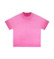 Pink heavy cotton oversized short sleeve t-shirt, dropped shoulder retro acid wash streetwear. - S / Tops / Rose Red