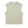 Men's heavy cotton sleeveless tank top, casual summer gym workout fitness sport apparel. - S / Tops / Matcha Green