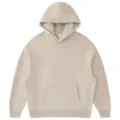 Casual solid color fleece hooded sweatshirt, cozy autumn winter loose fit pullover top. - S / Tops / Khaki
