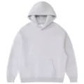 Solid grey fleece hooded sweatshirt, casual long sleeve pullover hoodie for daily autumn wear. - S / Tops / Mixed Grey