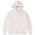 Solid color fleece hooded sweatshirt for men and women, casual autumn and winter pullover. - S / Tops / Oatmeal Gray
