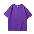 Morada oversize camiseta manga corta streetwear casual unisex parte superior moda - S / Púrpura profundo