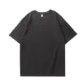 Camiseta oversize de manga corta pesada para hombres y mujeres, estilo casual streetwear. - S / Tops / Gris oscuro