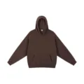 Sudadera con capucha pesada de color sólido marrón, cómoda sudadera oversize casual. - Sudadera con capucha color café / S