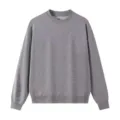 Plain grey crewneck sweatshirt for men and women, casual long sleeve pullover top basic. - Heather Gray Crewneck Sweatshirts