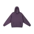 Sudadera con capucha morada oversize de felpa pesada con un práctico bolsillo delantero. - Sudadera con capucha violeta / S
