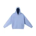 Sudadera con capucha de felpa pesada azul claro con forro de capucha y bolsillo. - Sudadera con capucha azul cielo / S