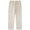 Casual oatmeal sweatpants for women men solid color elastic waist drawstring cozy autumn pants - S / Bottoms / Khaki