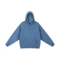 Sudadera con capucha de felpa de color sólido para hombres y mujeres casual streetwear gruesa - Sudadera con capucha azul bruma / S