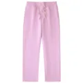 Comfortable pink sweatpants with adjustable drawstring waist, solid color casual activewear. - S / Bottoms / Pink