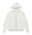 Casual solid color fleece zip-up hooded sweatshirt for men and women, cozy autumn winter apparel. - S / Tops / Oat Gray