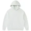 Light grey solid fleece hoodie, cozy pullover sweatshirt with pocket for winter. - S / Tops / Silver Gray
