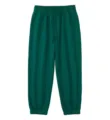 Dark green casual sweatpants for men and women, comfortable loose cuffed athletic joggers. - S / Bottoms / Green