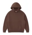 Heavyweight fleece hooded sweatshirt for men and women, casual streetwear pullover hoodie. - S / Tops / Coffee
