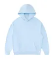 Light blue heavyweight hooded sweatshirt for men and women, cozy autumn winter pullover hoodie. - S / Tops / Blue