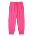 Hot pink sweatpants for women, casual drawstring elastic waist joggers with cuffed ankles. - S / Bottoms / Rose Red
