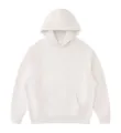 Heavyweight fleece hooded sweatshirt in solid color, comfortable casual streetwear style. - S / Tops / Oat Gray