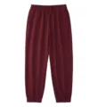 Burgundy cuffed sweatpants for men and women, casual elastic waist fleece athletic pants. - S / Bottoms / Burgundy