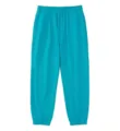 Bright blue casual drawstring sweatpants with elastic cuffs, comfortable everyday sportswear. - S / Bottoms / Blue
