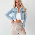S / Tops / Light Blue White