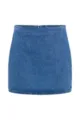 Classic blue denim mini skirt, stylish high-waisted design, perfect casual daily wear. - S / Bottoms / Blue