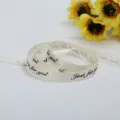 Ruban satin creme 1cm imprime Just for you pour emballage de fleurs decoration artisanat DIY - 1cm*50 Yards / Blanc Cassé
