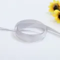 Ruban en satin blanc avec impression pour emballage cadeau, design floral et décoration. - 1cm*50 Yards / Gris Coquillage
