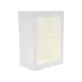 White paper gift bag with clear window and rope handles, ideal for flower bouquet packaging. - 10 Pieces Pack / White