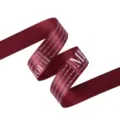 2.5cm burgundy printed satin ribbon with English love quotes for bouquet wrapping and DIY crafts. - Wine Red 50 Yards / Width 2.5cm