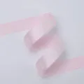 2.5cm pink satin ribbon with English text, ideal for floral bouquets and DIY gift wrapping. - English Letter Style / 50 Yards Pack / Pink