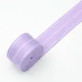 Cinta de grosgrain morada clara de 2,6 cm con rayas blancas, ideal para ramos y lazos DIY. - 2.6cm*20 Yardas / Púrpura Campana de Viento