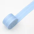 Cinta floral azul claro de 2.6cm tela a rayas DIY lazo material decorativo - 2.6cm*20 Yardas / Azul claro
