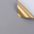 Carta da imballaggio per fiori bicolore bifacciale, oro e grigio per bouquet floreali. - 20 Pezzi/Confezione (58x58cm) / Grigio chiaro e oro